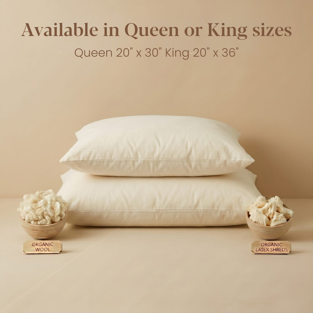 The Organic Snooze Pillow Dual Sided Firm or Plush